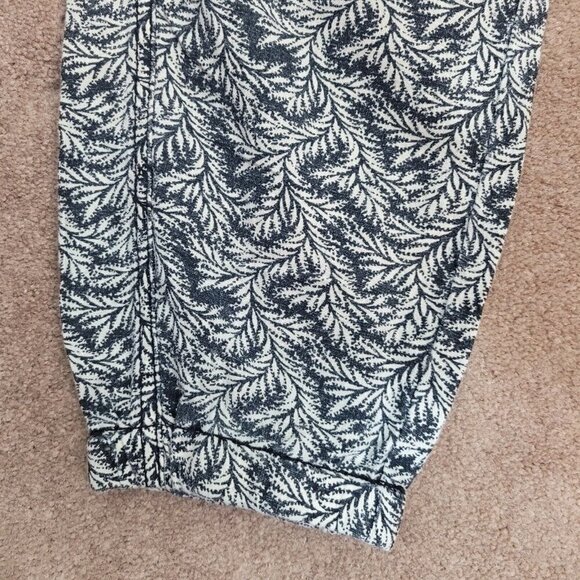 ANTHROPOLOGIE Rhys Utility Abstract Printed Joggers Linen Blend Gray White - Picture 3 of 11